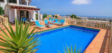 DE 928 Exklusives Ferienhaus für 10 Personen mit privatem Pool und Meerblick bei Dénia an der Costa Blanca