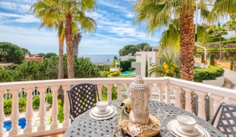 LL 951 Villa de vacances exclusive pour 12/14 personnes avec piscine privée et vue sur la mer à Lloret de Mar, Costa Brava.