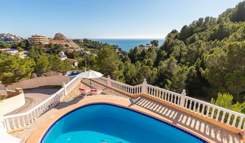 AL 614 Villa exclusiva para 6 personas con piscina privada y vistas al mar en Altea en la Costa Blanca