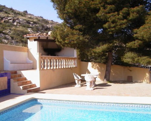 Costa Blanca Dénia Ferienhaus mieten privater Pool und Meerblick