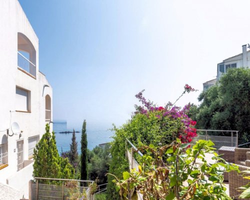  Strandnahe Ferienwohnung bei Llançà Costa Brava - Spanien Panoramameerblick