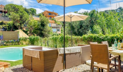 LL 805 Modernes Ferienhaus für 8/10 Personen privater Pool und Meerblick Lloret de Mar Costa Brava