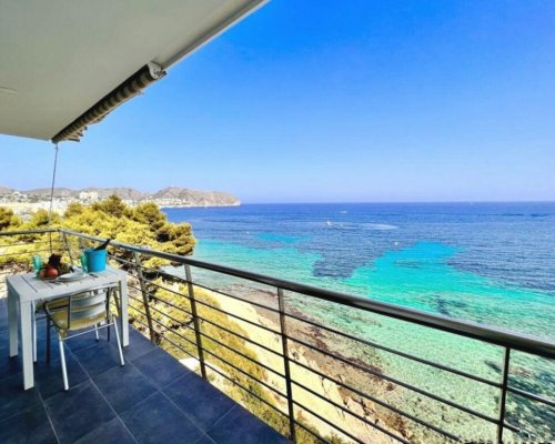 Moraira Appartement direkt am Strand für 4 Personen mit Meerblick an der Costa Blanca in Spanien