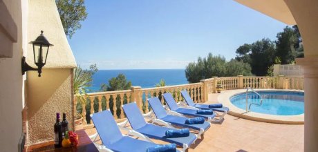 JV 816 Villa de vacances exclusive pour 8 personnes avec piscine privée et vue panoramique sur la mer à Jávea, Costa Blanca