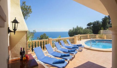 JV 816 Villa de vacances exclusive pour 8 personnes avec piscine privée et vue panoramique sur la mer à Jávea, Costa Blanca